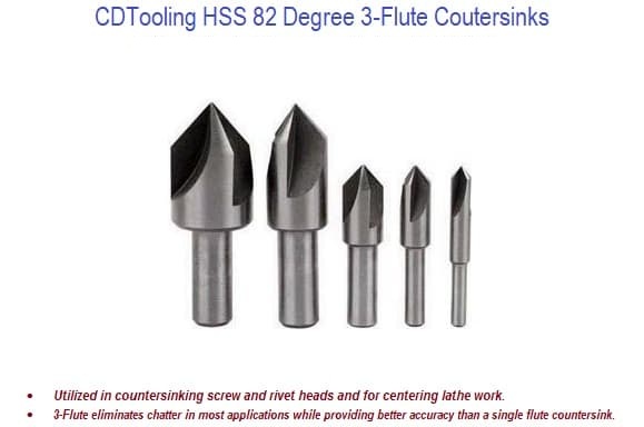 1/4 INCH 82 DEGREE 3 FLUTEUTE HSS COUNTERSINK- ID: 20887-2001-1250