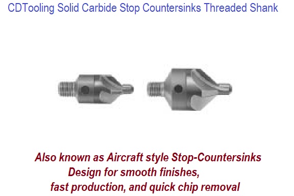 Stop Countersinks Carbide (Threaded Shank)