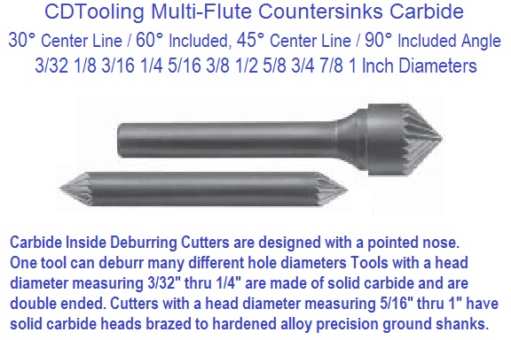 Multi-Flute Countersinks Carbide