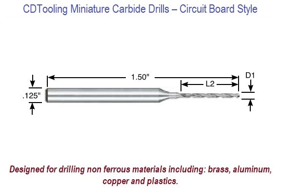 0.10mm (.00400) - Carbide MICRO Circuit Board DRILL - ID: 15361-20040