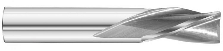 0.5 Inch( 1/2) Dia x 0.5 Shank x 1 Flute x 3 OAL - Left Hand Spiral - Right-Hand Cut Square-End Router- 3 Flute - Uncoated - Solid Carbide - ID: 494023-39120