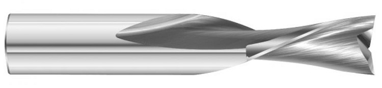 0.5 Inch( 1/2) Dia x 0.5 Shank x 1 Flute x 3 OAL - Left Hand Spiral - Right-Hand Cut Square-End Router- 2 Flute - Uncoated - Solid Carbide - ID: 494023-39141