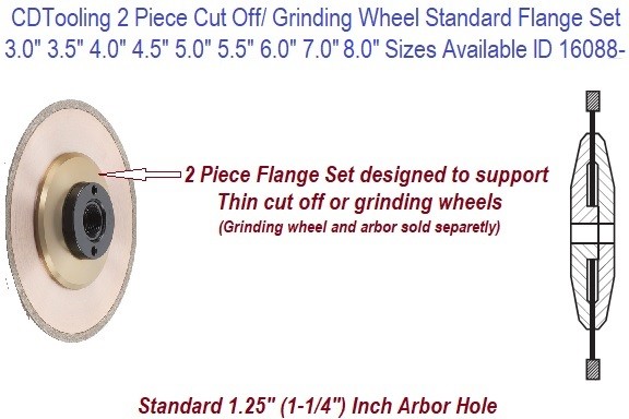  Standard Flanges Designed to Support thin Cut off CBN or Diamond Cut off Wheels ID 10688-
